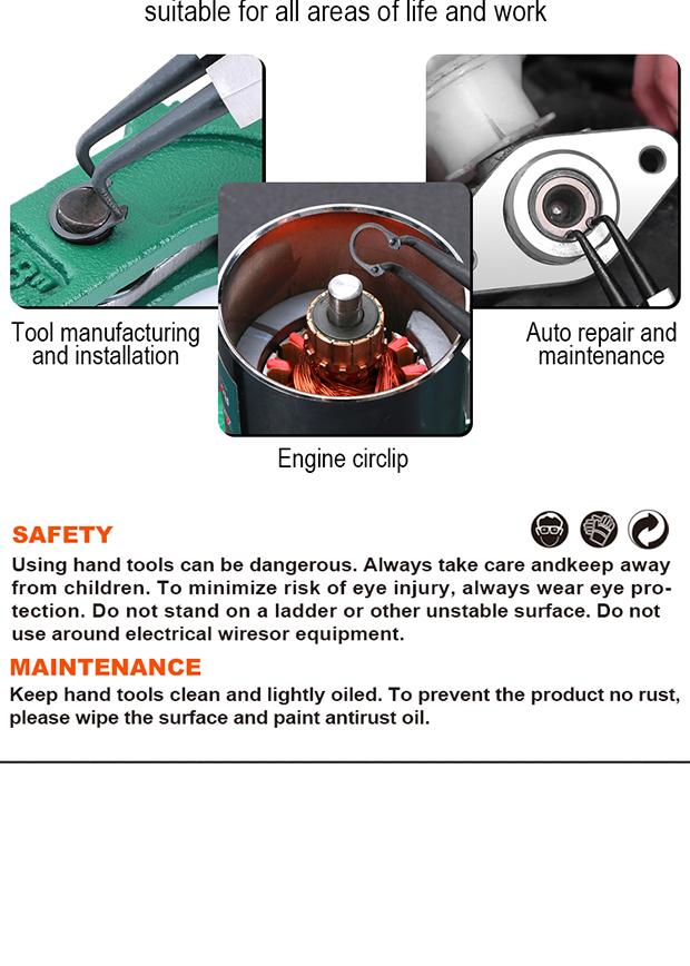 4Pcs 7" Circlip Pliers Set