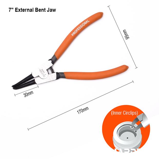 4Pcs 7" Circlip Pliers Set