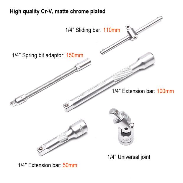 24Pcs 1/4" Socket Tools Set