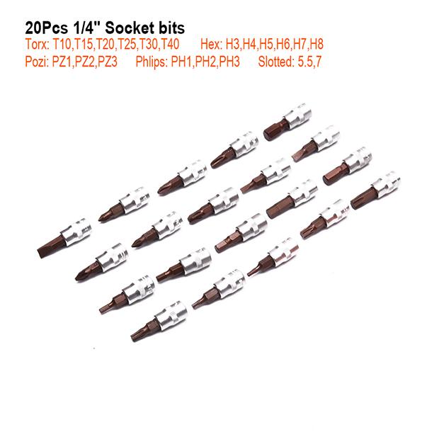 51Pcs Socket Bits Set