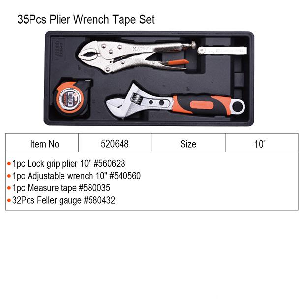 35Pcs Plier Wrench Tape Set