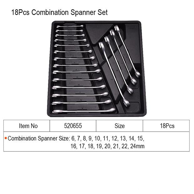 18Pcs Combination Spanner Set