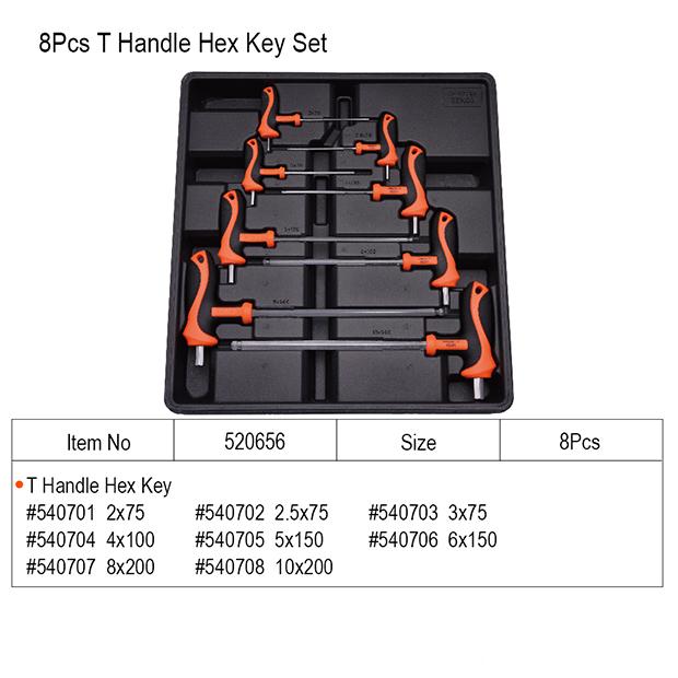 8Pcs T Handle Hex Key Set