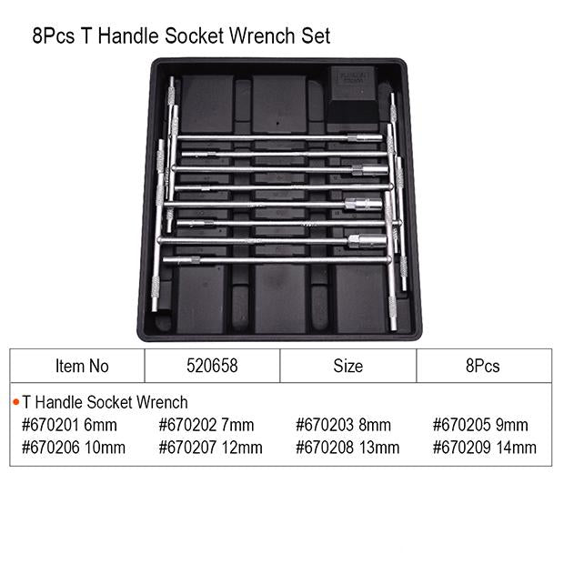 8Pcs T Handle Socket Wrench Set