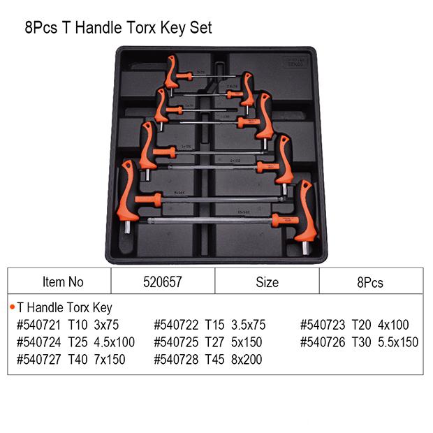 8Pcs T Handle Torx Key Set