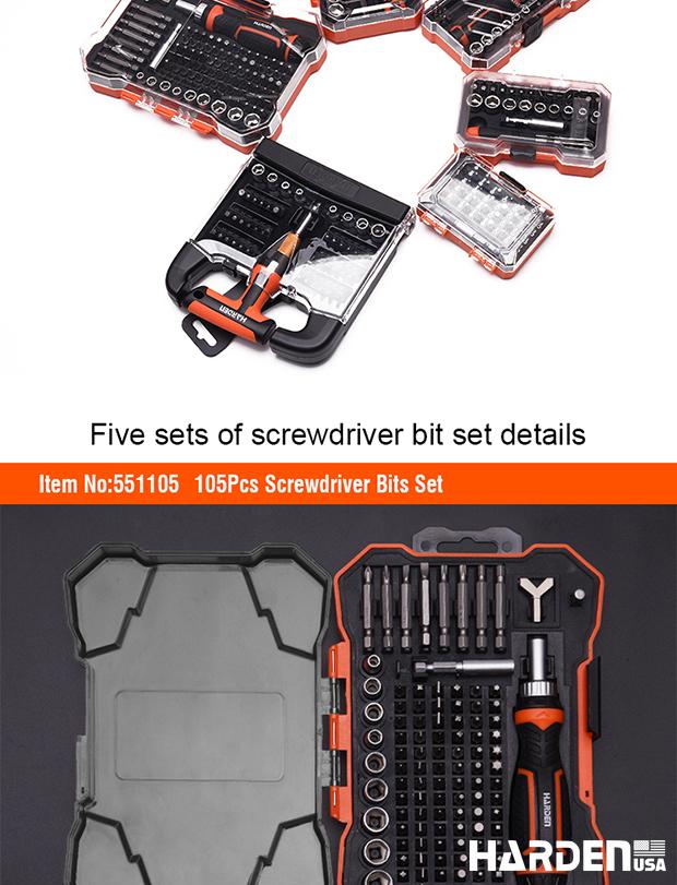 39Pcs Ratchet Screwdriver & Bits Set