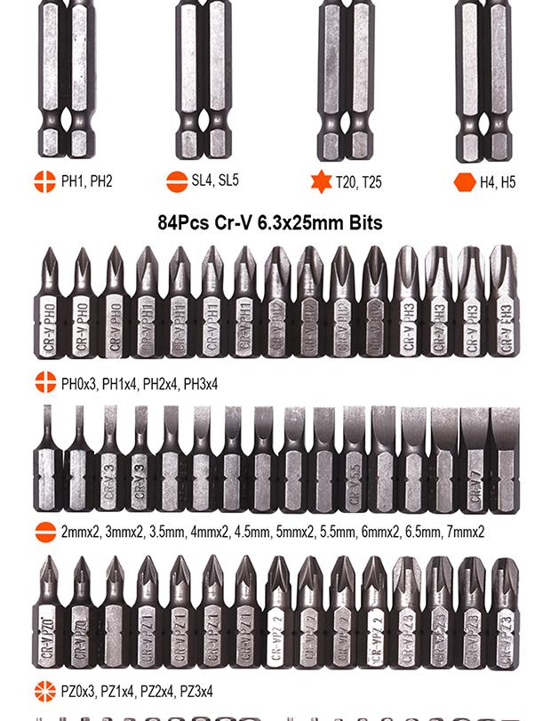 39Pcs Ratchet Screwdriver & Bits Set