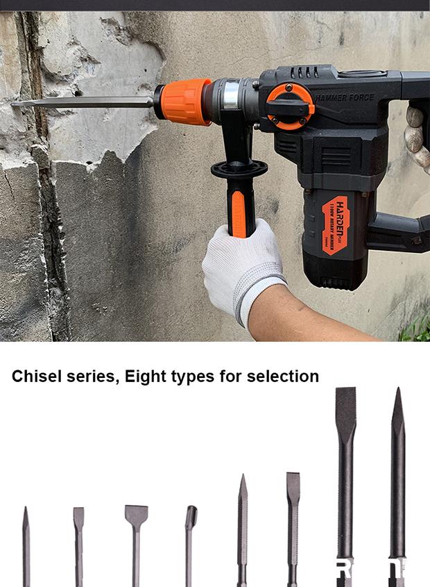 17X280mm Hex Point & Flat Chisel