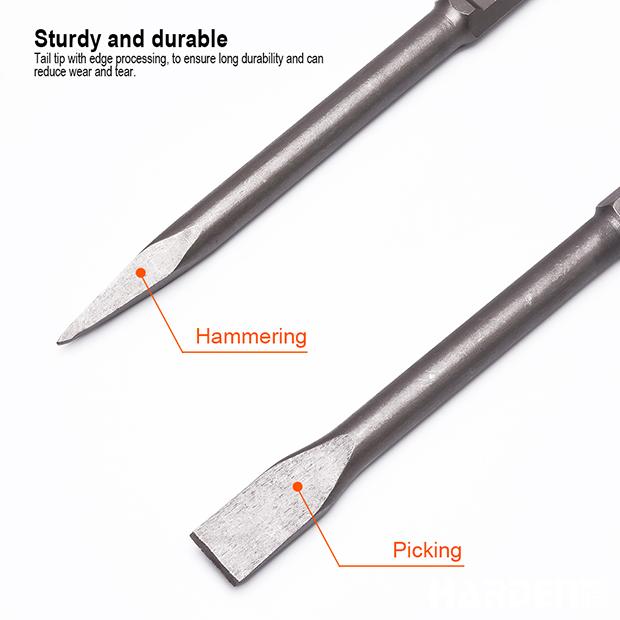 30X410mm Hex Point & Flat Chisel