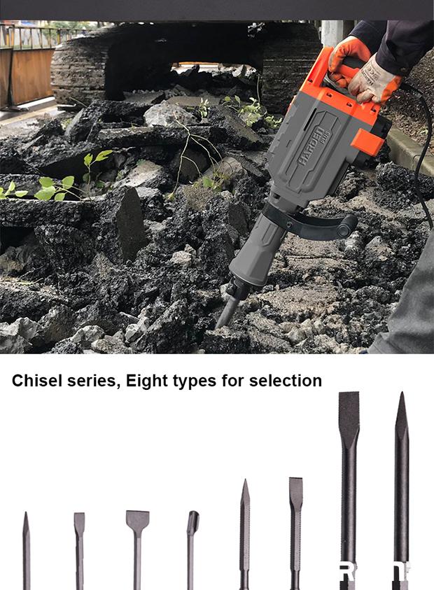 30X410mm Hex Point & Flat Chisel