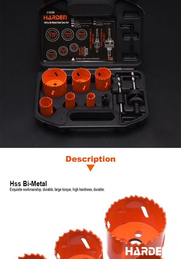10Pcs HSS Bi-Metal Hole Saw Set