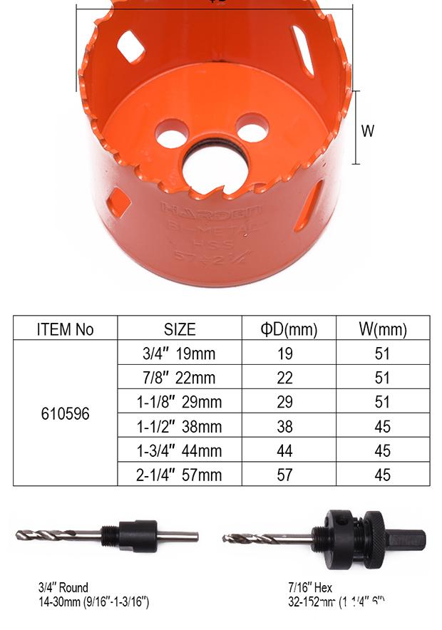 10Pcs HSS Bi-Metal Hole Saw Set