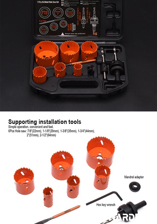 10Pcs HSS Bi-Metal Hole Saw Set