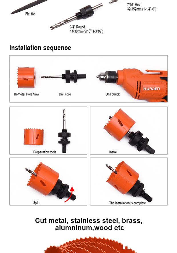 10Pcs HSS Bi-Metal Hole Saw Set