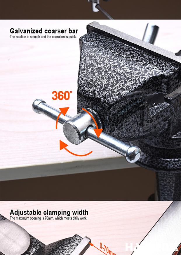 70mm Mini Bench Vice