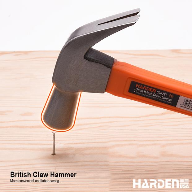 27mm British Claw Hammer with Fiberglass Handle