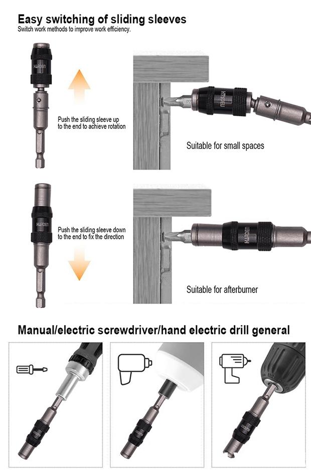 1/4"x90mm Universal Joint Screwdriver Bit Holder