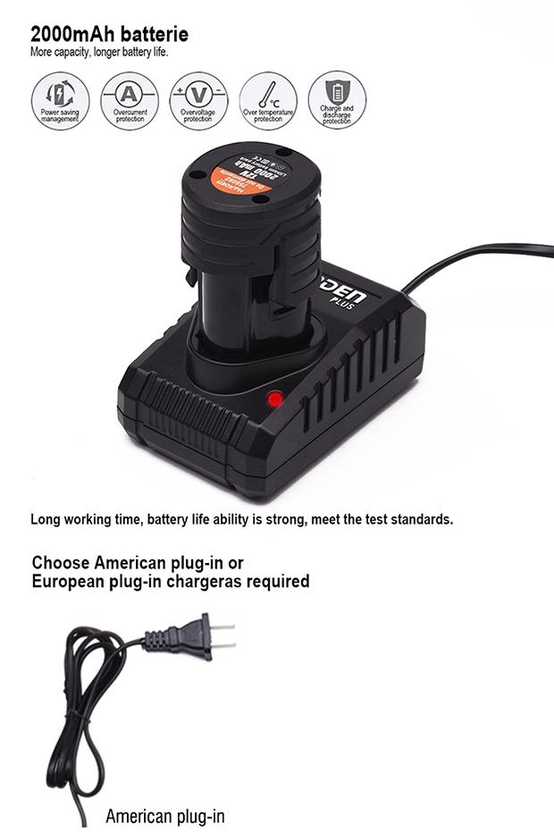 12V Cordless Screwdriver Drill