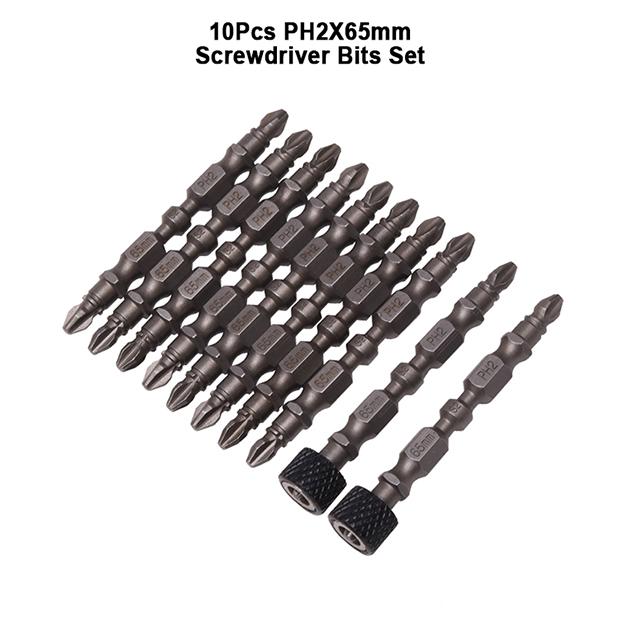 10Pcs PH2X100 S2 Screwdriver Bits Set