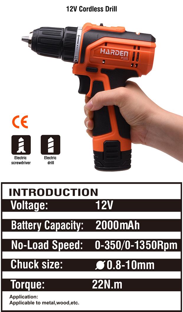 12V Cordless Drill (with nylon bag)