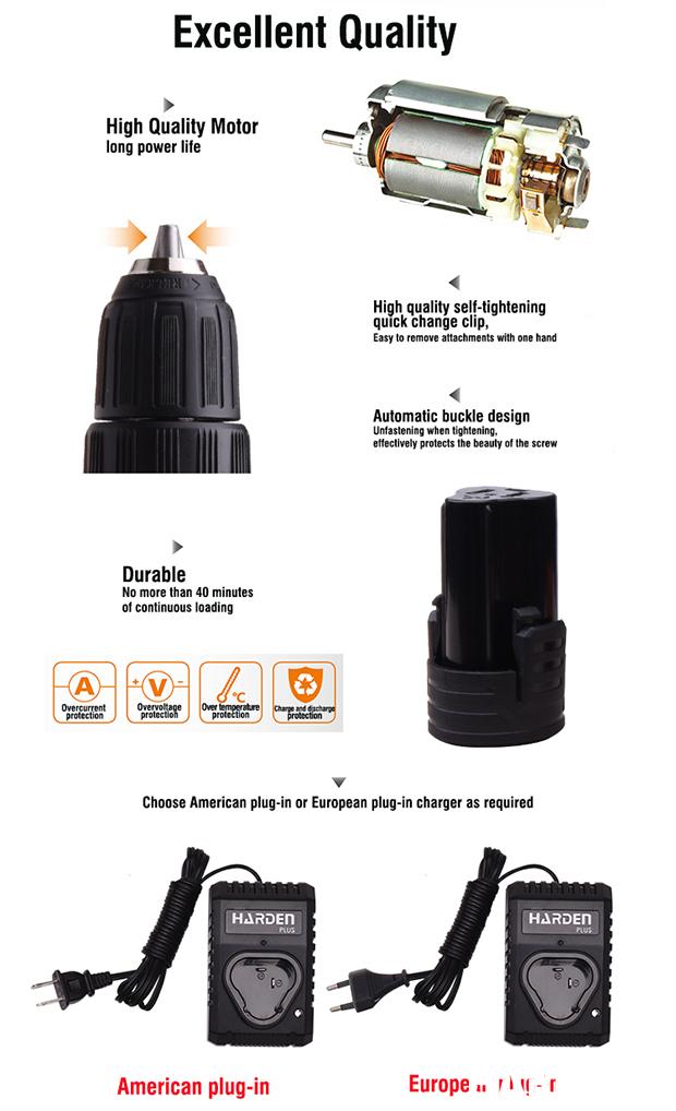 12V Cordless Drill (with nylon bag)