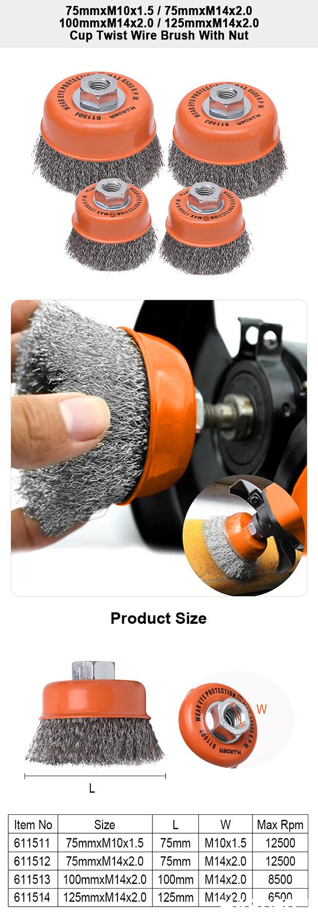 Circular Grinding Wire Brush With Shank
