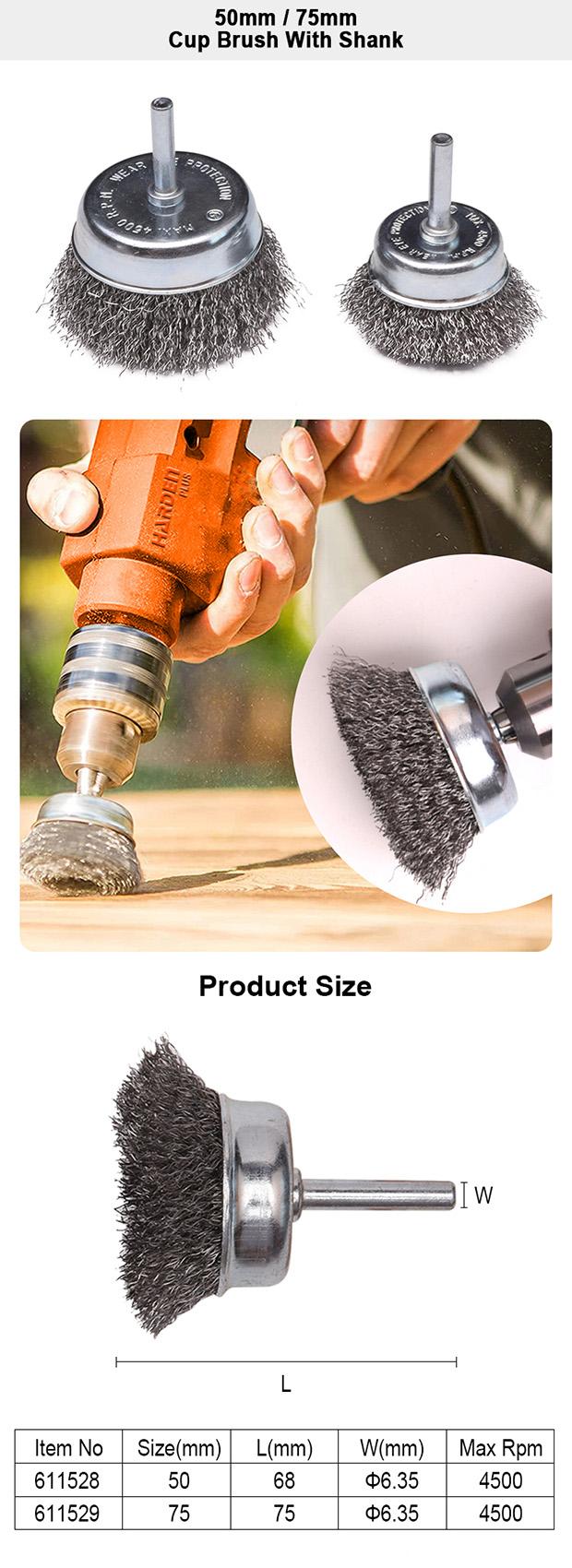 Cup Wire Brush With Nut