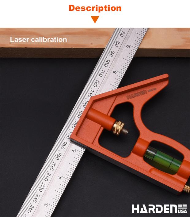300mm Combination Square with Aluminium Base