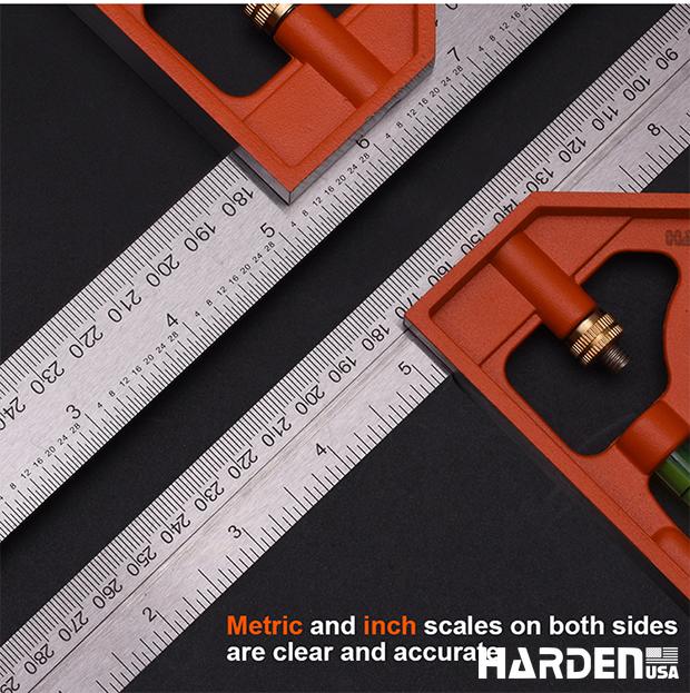 300mm Combination Square with Aluminium Base