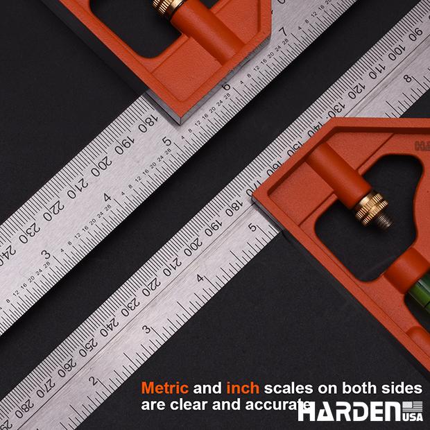 300mm Combination Square with Aluminium Base