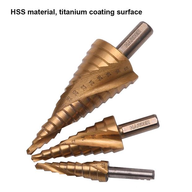 3Pcs Step Drill Bit Set