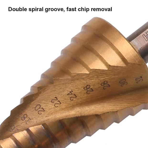 3Pcs Step Drill Bit Set