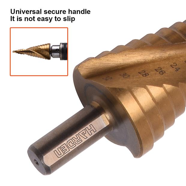 3Pcs Step Drill Bit Set