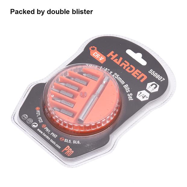 7Pcs 1/4"x25mm Bits Set