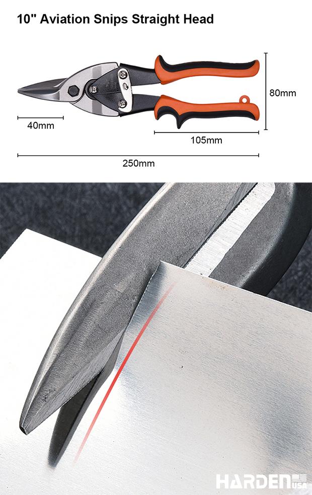 10" Aviation Snips Straight Head