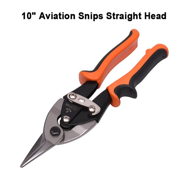 10" Aviation Snips Straight Head