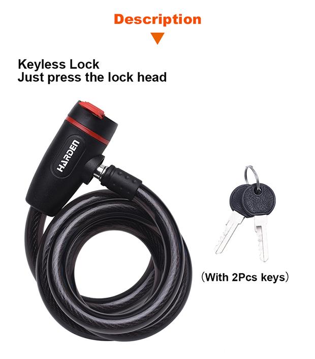 φ12mmx1m Bicycle Lock